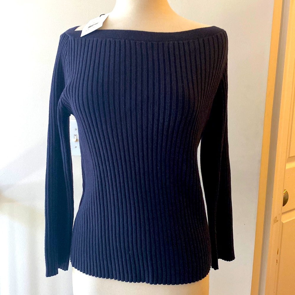 Theory Dark Navy Sweater NWT large